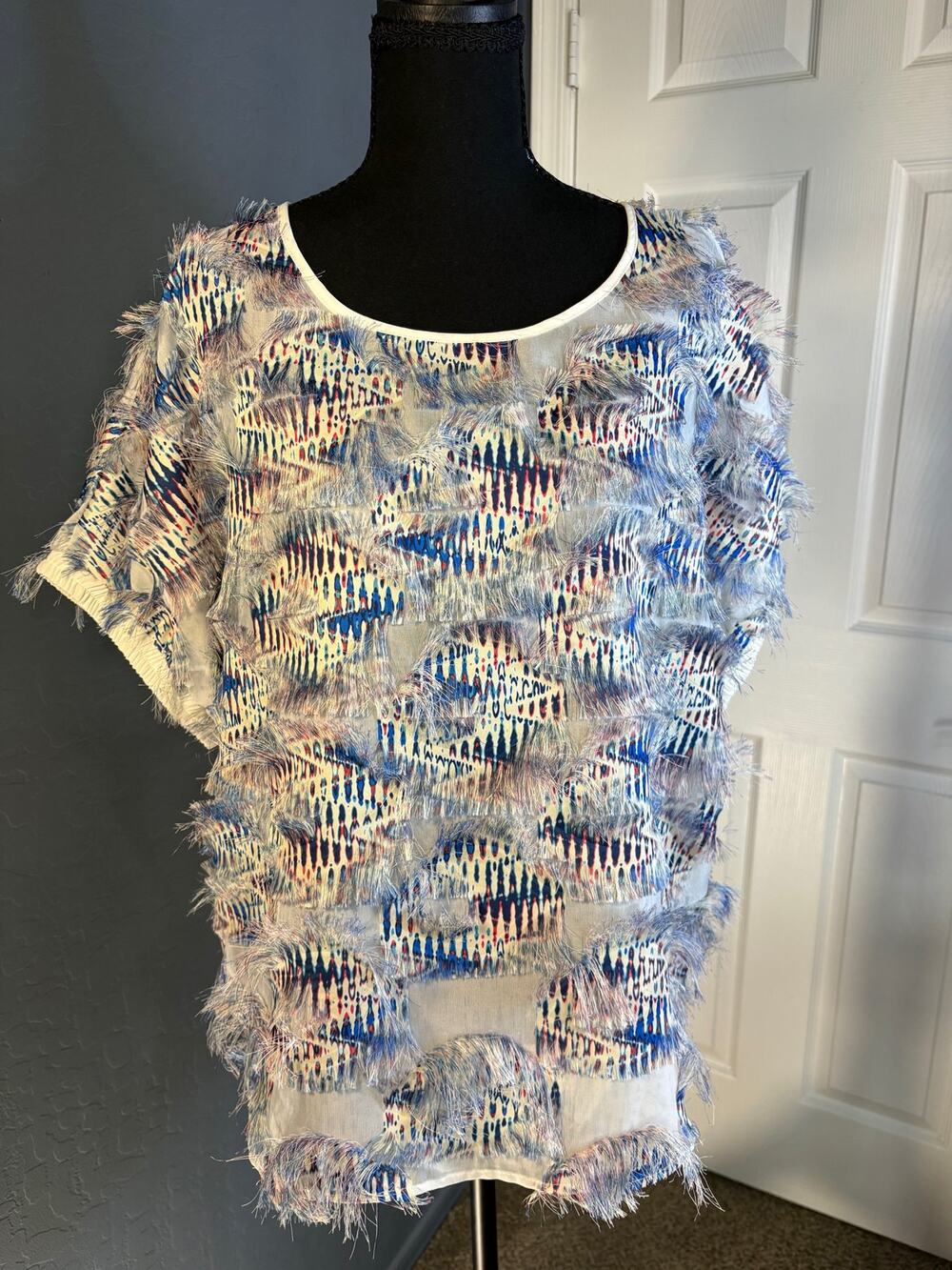 MARc New York Andrew Marc Women's Bohemian Patterned Top XL